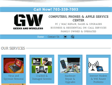 Tablet Screenshot of geeksandwireless.com